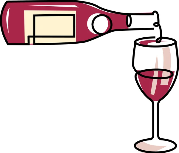 Наливая бокал красного вина — стоковое фото