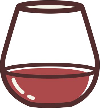 Illustration of a stemless goblet clipart