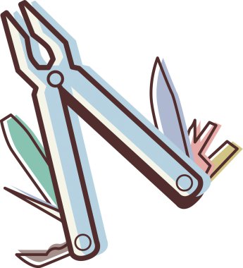 Illustration of a leatherman clipart