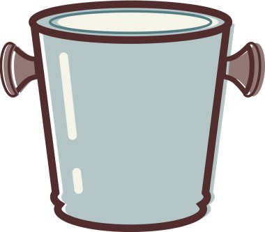 Illustration of an ice bucket clipart