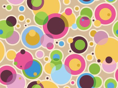 A layered pattern effect with circles of color clipart