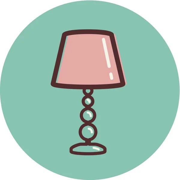 Illustrazione di una lampada su sfondo blu — Foto Stock