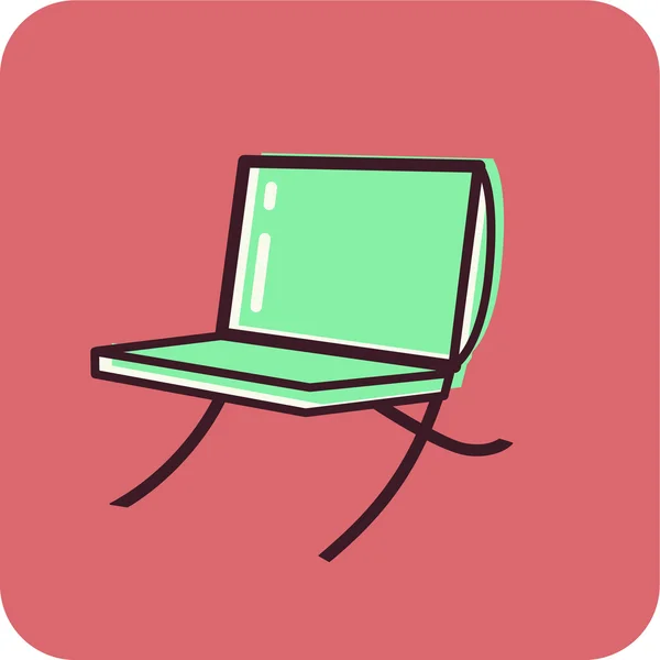 An illustration of a retro bench — Stock Photo, Image