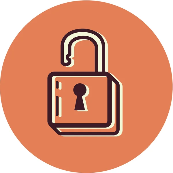 Illustration of an unlocked padlock — Stock Photo, Image