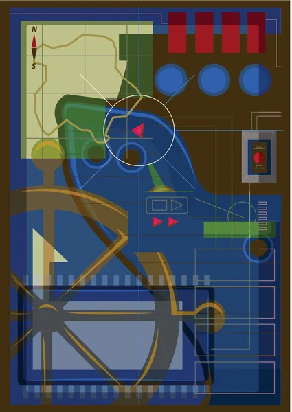 stock image An illustration of a digital map