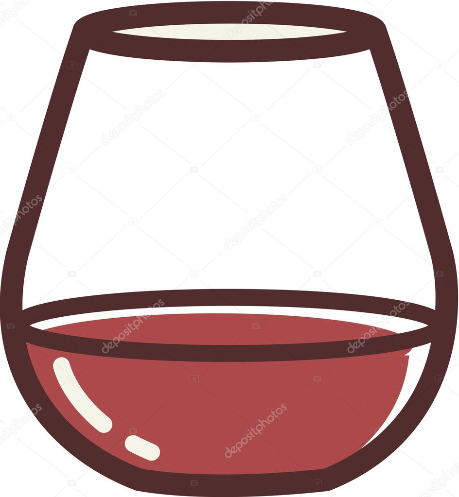 Illustration of a stemless goblet