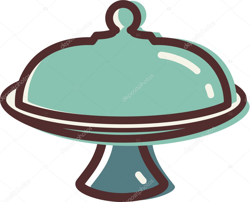 Illustration of a cake plate
