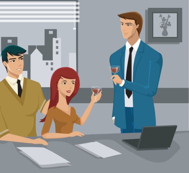 bir iş toplantısı sona kızartma