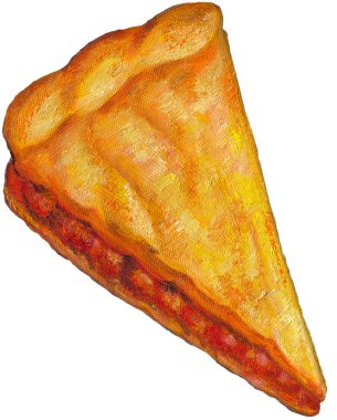 An illustration of a slice of pie clipart