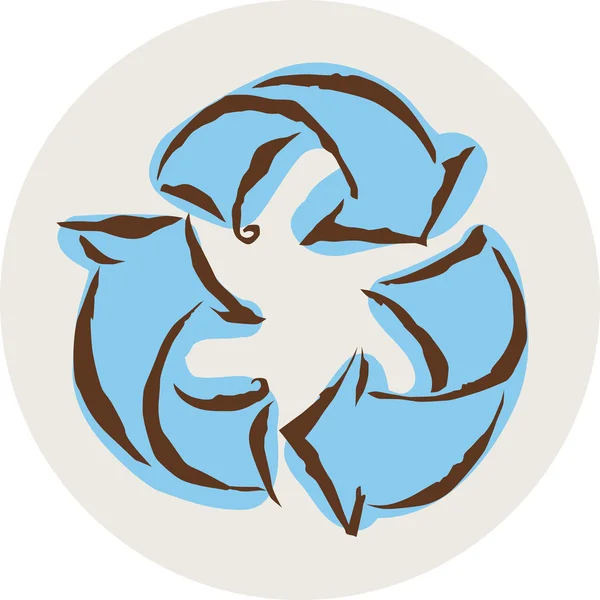 Ilustrace symbolu recyklace — Stock fotografie