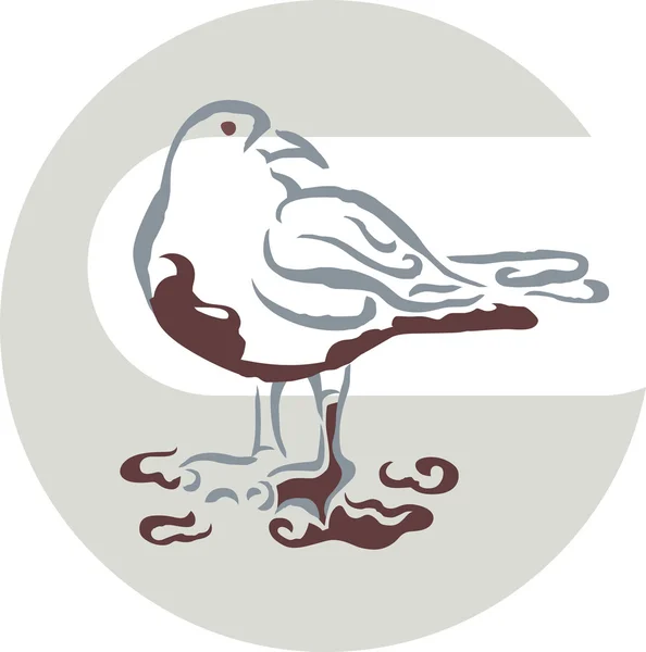 Bir kuş çizimi — Stok fotoğraf