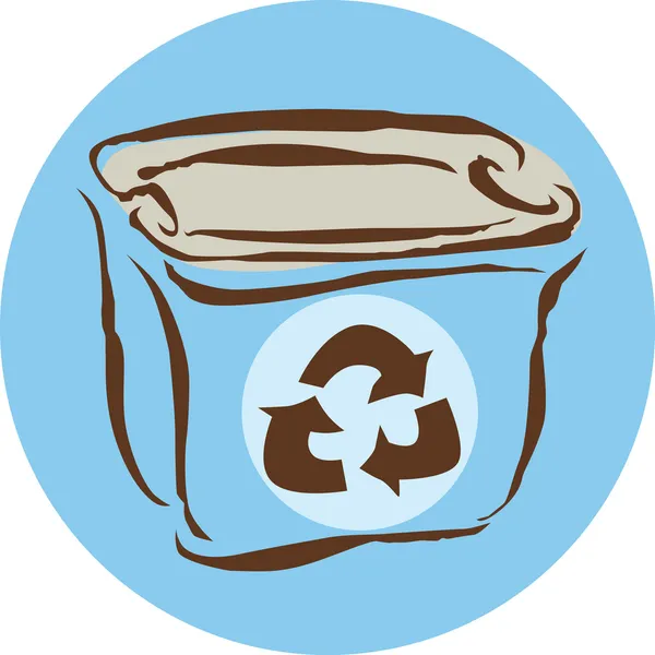 Zeichnung einer Recyclingbox — Stockfoto