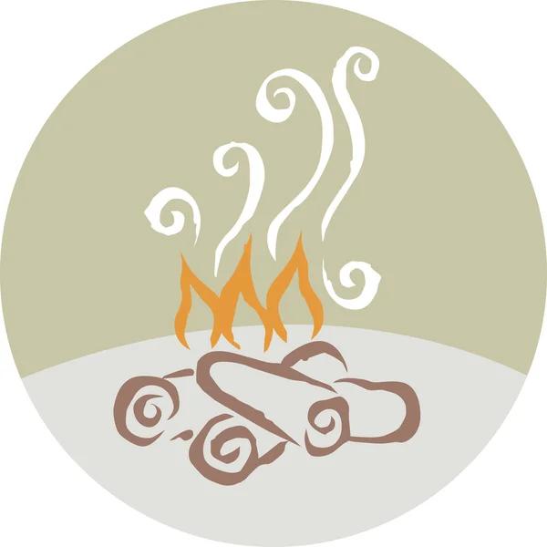 Kresba táborového ohně — Stock fotografie