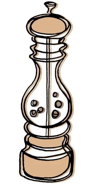 Illustration of a pepper mill — Stock Photo, Image