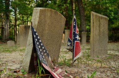 Confederate graves at Sunbury Cemetery clipart