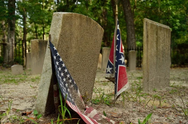 Confederate graves at Sunbury Cemetery — Stock Photo, Image