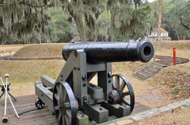 Historic Cannon at Fort McAllister clipart