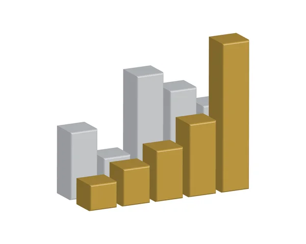 Gold-Silber-Graph — Stockfoto