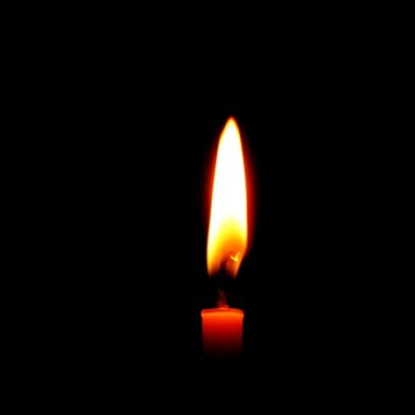 Candle, Isolated On Black Background Illustration