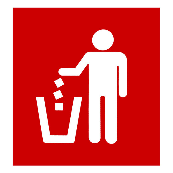 Closeup red garbage disposal