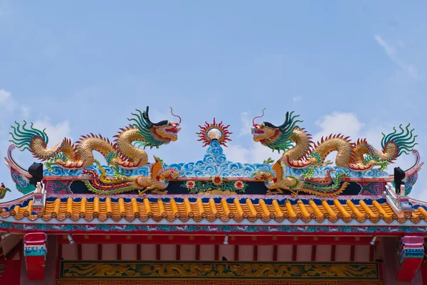 Chinese stijl dak decoratie — Stockfoto