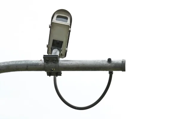 Caméra CCTV sur fond blanc isolé — Photo