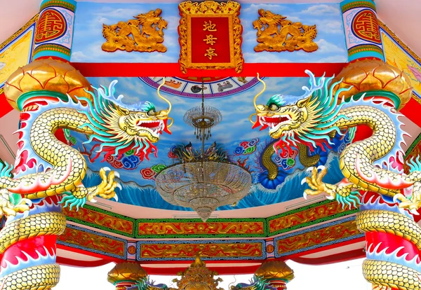 Çin stili çatı dekorasyonu — Stok fotoğraf