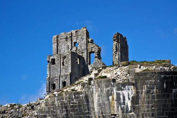 Rovine del castello di Corfe Fotografia Stock