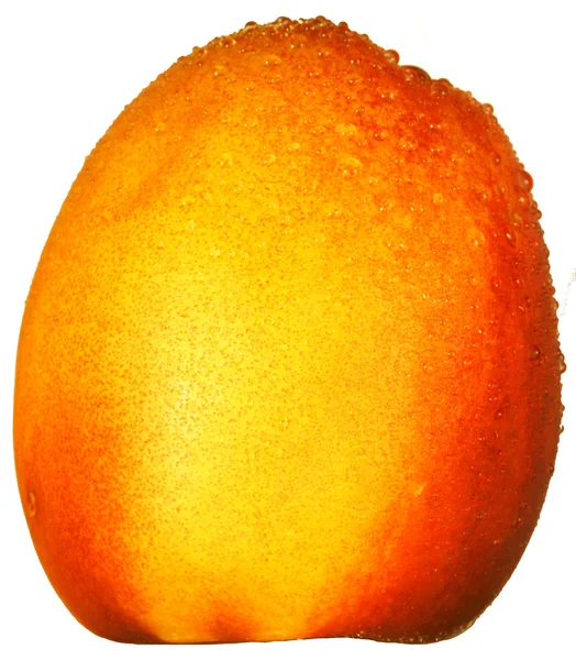 白色背景的新鲜桃子 — 图库照片
