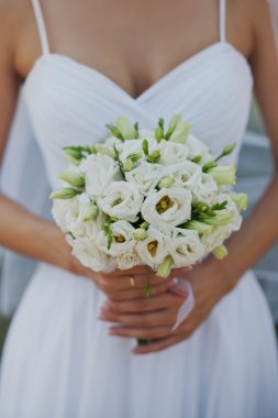 White wedding bouquet clipart