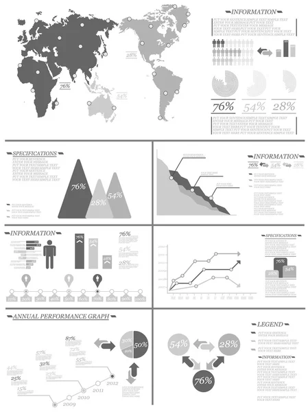 信息图表人口统计数据业务玩具 — 图库矢量图片