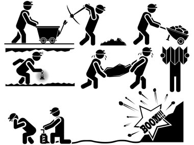 ICON MAN MINERS clipart