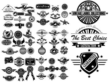 MEGA SET OF VINTAGE LABEL COLLECTION clipart