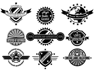 SET OF VINTAGE LABEL COLLECTION clipart