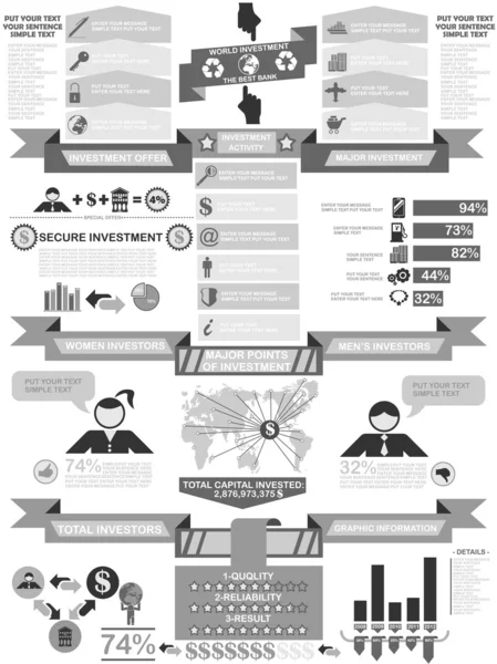 Infographic bevolkingssamenstelling business — Stockvector