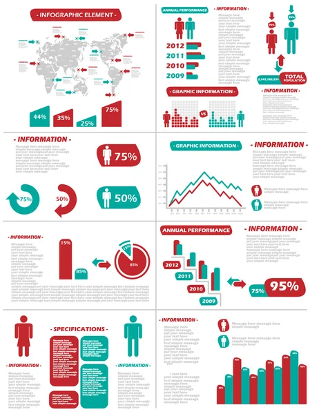 Δημογραφικά στοιχεία Infographic νέο στυλ — Διανυσματικό Αρχείο