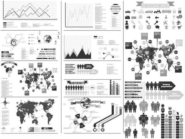 Infographic grå — Stock vektor