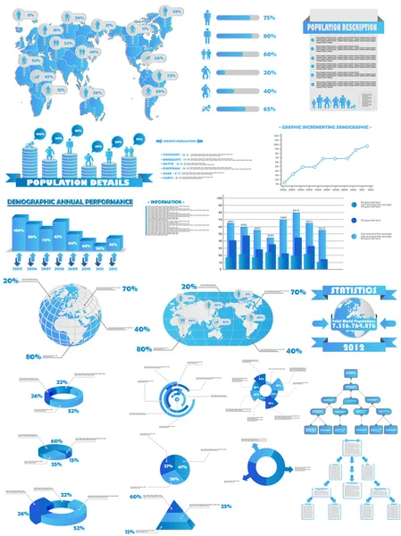 Infographic webové kolekce — Stockový vektor