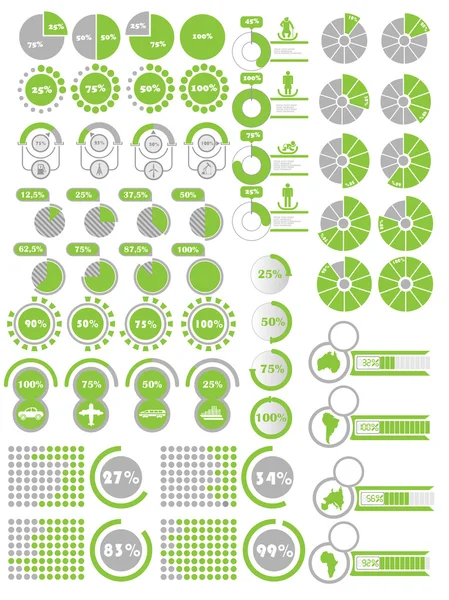 Στοιχεία infographics 2 πράσινο — Διανυσματικό Αρχείο