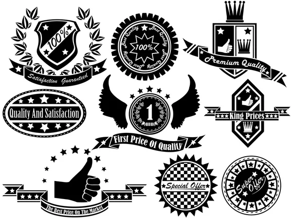 SET OF VINTAGE LABEL COLLECTION 6 — Stock Vector
