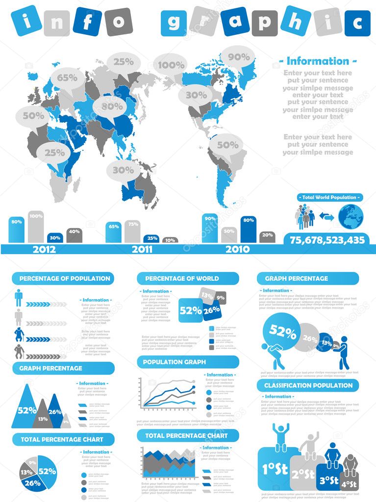 INFOGRAPHIC DEMOGRAPHICS TOY BLUE Stock Vector by ©LABBELMAN 11826457