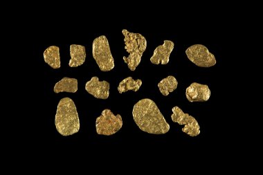 Gold nuggets from Canada clipart