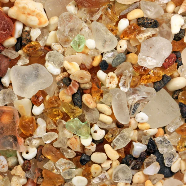 玻璃砂从考艾岛 — 图库照片