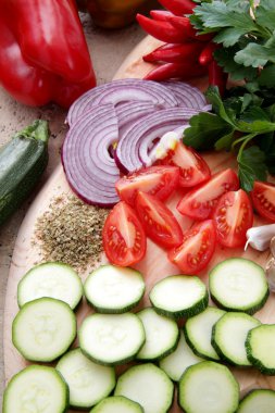 taze sebze domates soğan chilipepper maydanoz