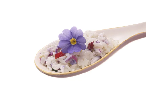 Levez-vous avec du fromage et décoration de fleurs — Photo