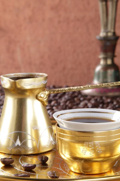 Turkse koffie in de cup — Stockfoto