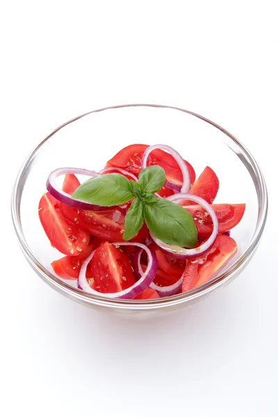 Tomaten-Zwiebelsalat — Stockfoto