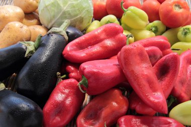 taze sebze domates soğan chilipepper maydanoz