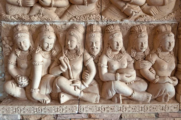 stock image Carving in a thai temple