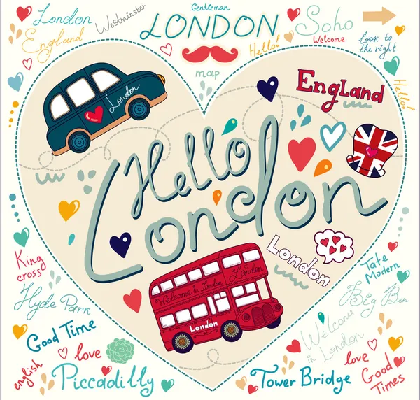 Ensemble de symboles de Londres — Image vectorielle